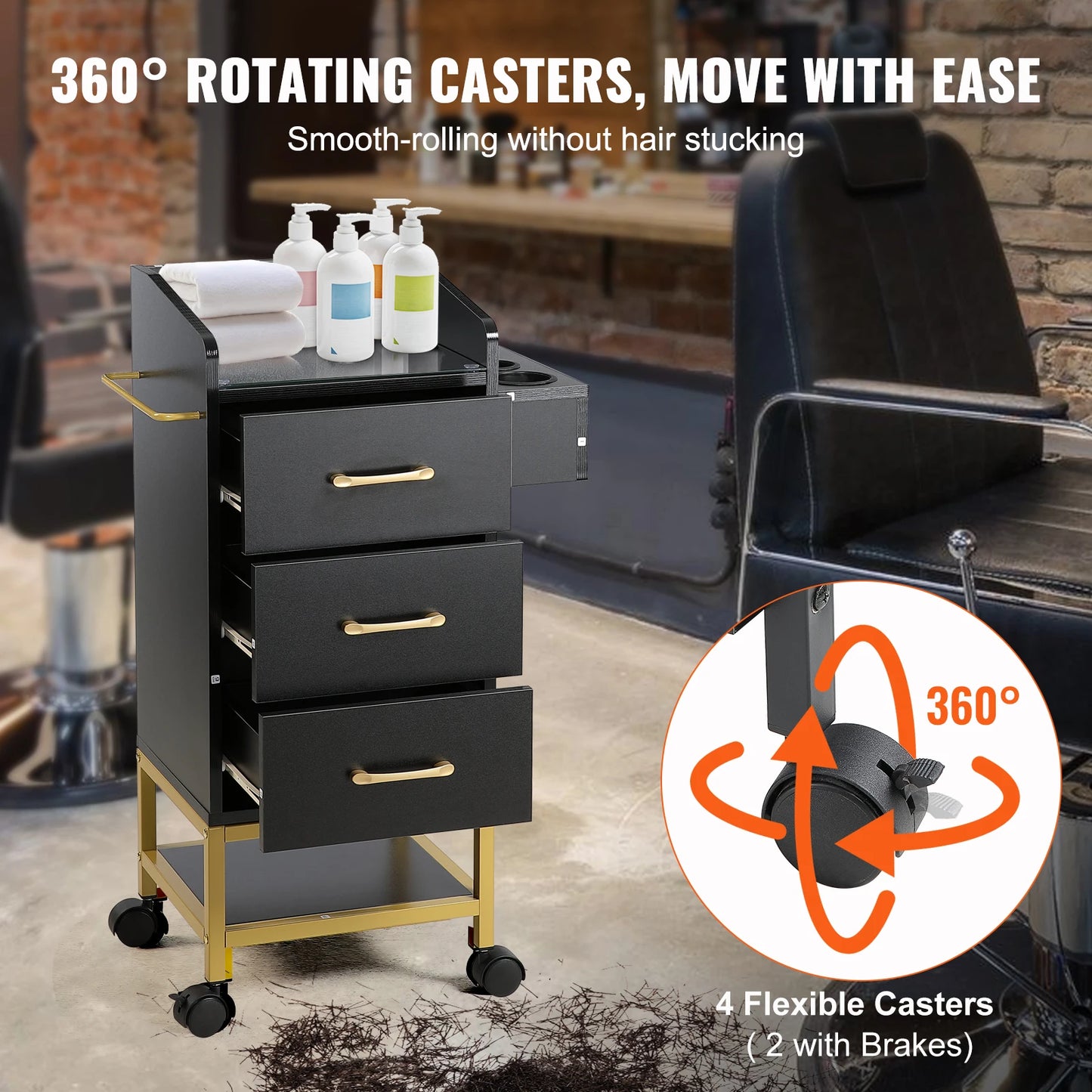 Beauty Salon Storage Trolley Cart